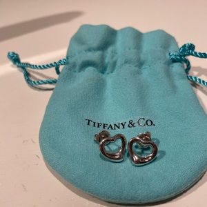 Tiffany & Co open heart earrings sterling silver